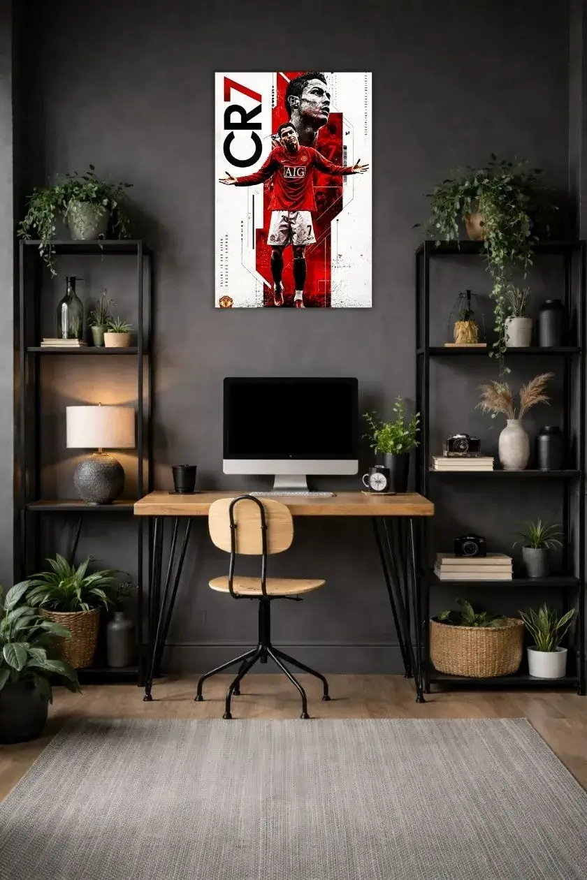 Cristiano Ronaldo Metal Poster wall art in Pakistan