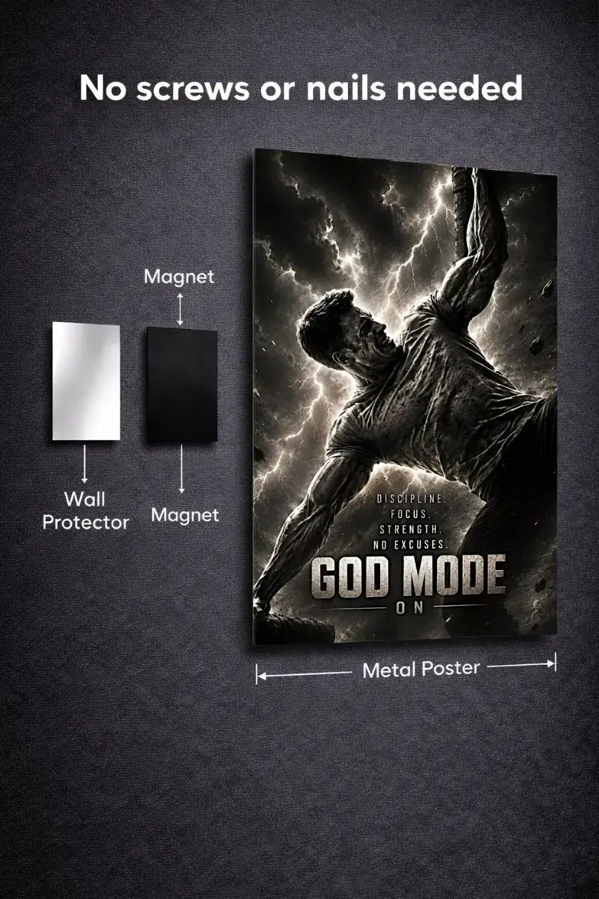 Captain America: God Mode Metal Poster wall art in Pakistan