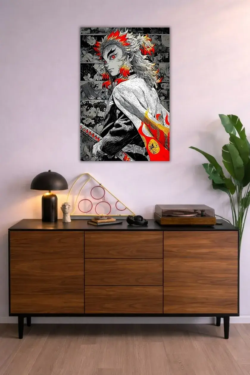 DEMON SLAYER: KYOJURO RENGOKU metal poster wall art in Pakistan