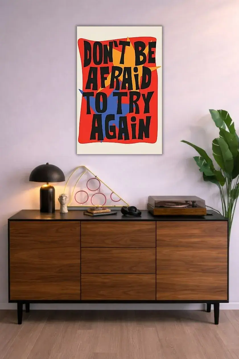 Dont Be Afraid Metal Poster wall art in Pakistan