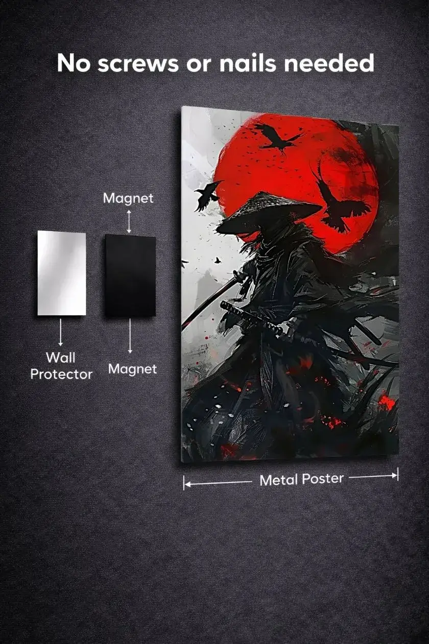 Dark Samurai Metal Poster wall art in Pakistan