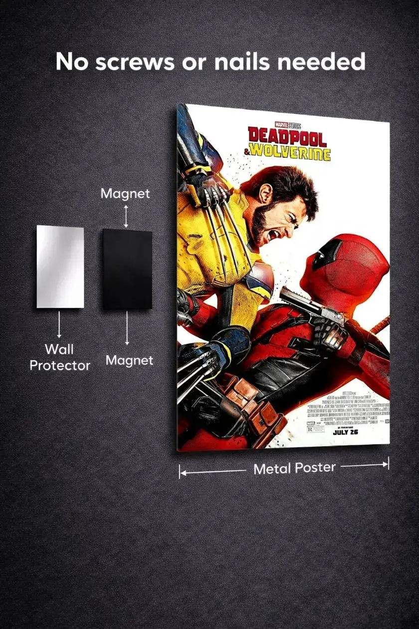 Deadpool X Wolverine Metal Poster wall art in Pakistan