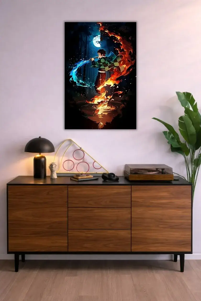 Demon Slayer: Tanjiro Kamado Metal Poster wall art in Pakistan