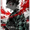 Demon Slayer: Tanjiro Kamado Metal Poster wall art in Pakistan