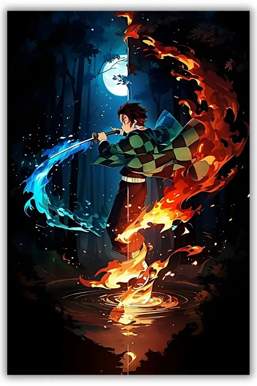 Demon Slayer: Tanjiro Kamado Metal Poster wall art in Pakistan