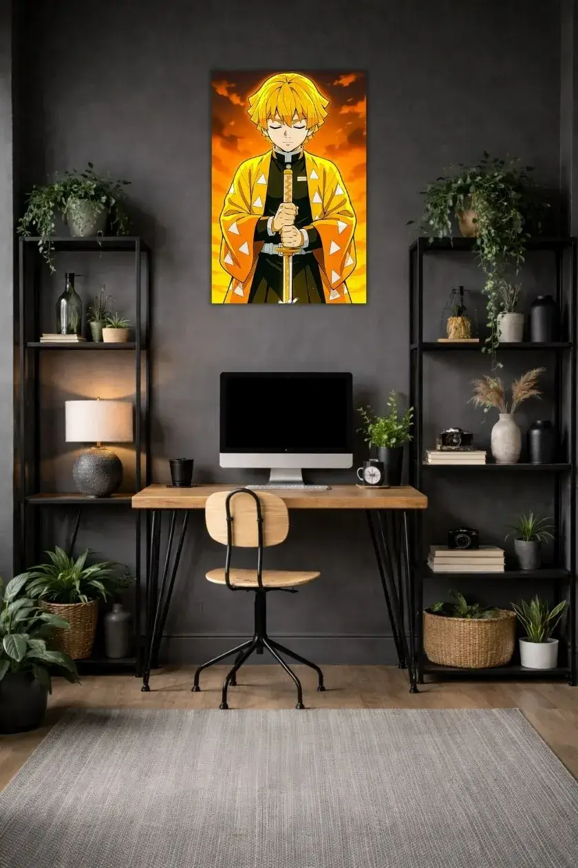 Demon Slayer: Zenitsu Metal Poster wall art in Pakistan