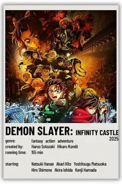 Demon Slayer: Infinity Castle Metal Poster wall art in Pakistan