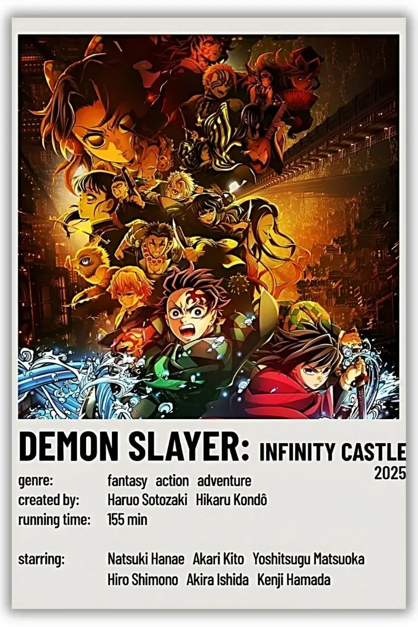 Demon Slayer: Infinity Castle Metal Poster wall art in Pakistan