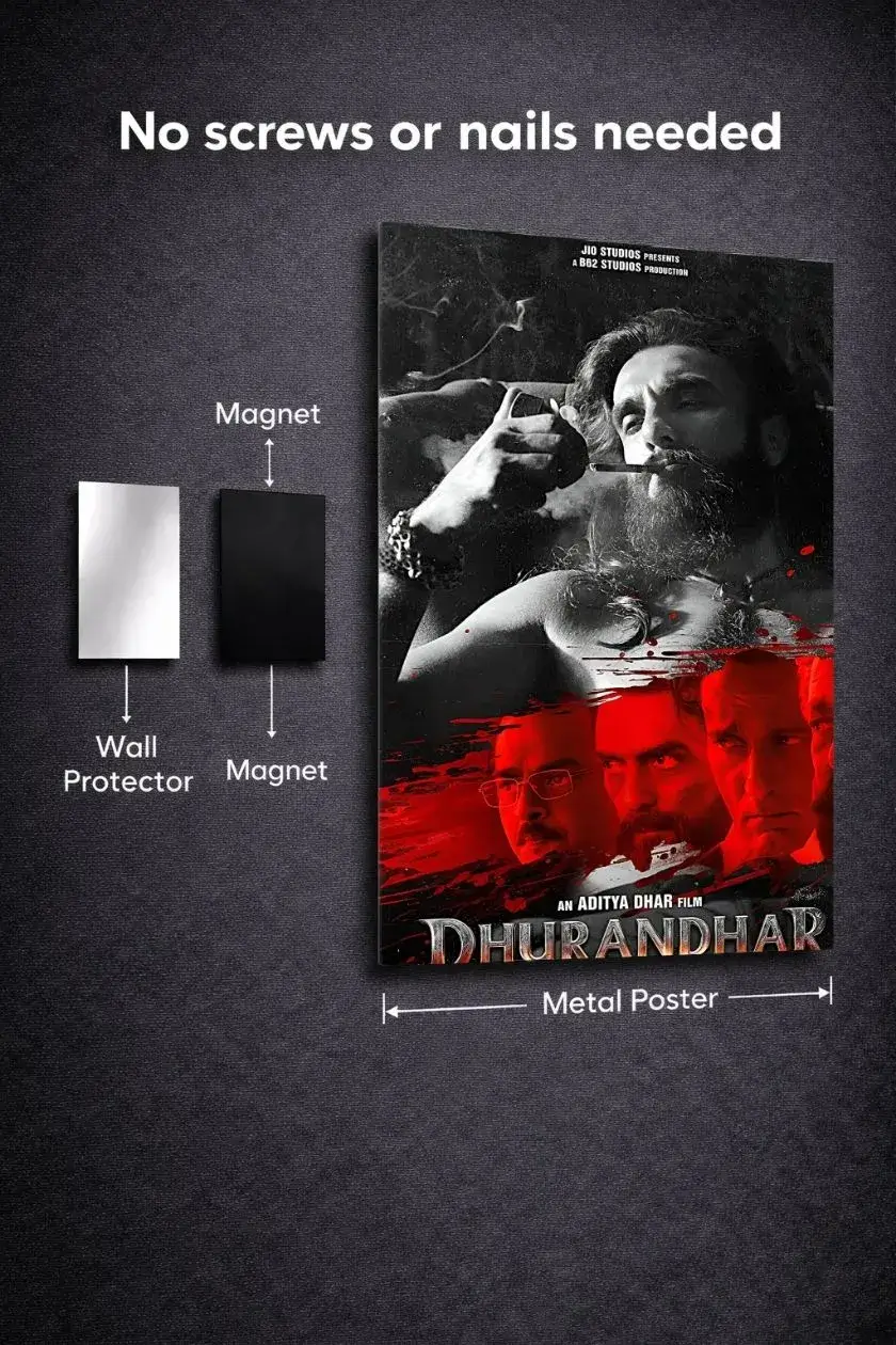 Dhurandhar Metal Poster wall art in Pakistan