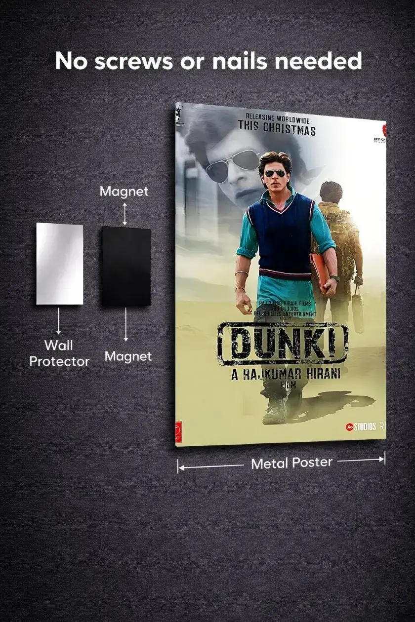 Dunki Metal Poster wall art in Pakistan