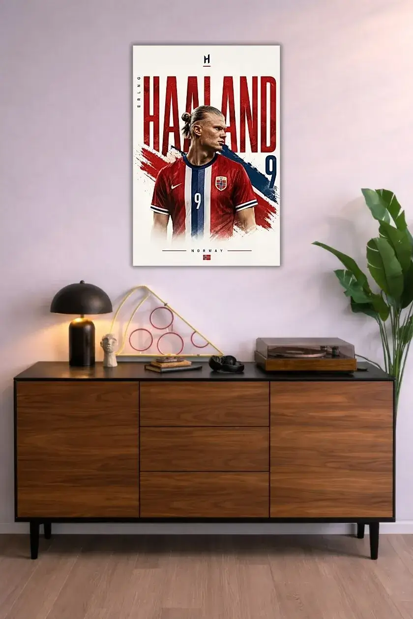 Erling Haaland metal poster wall art in Pakistan