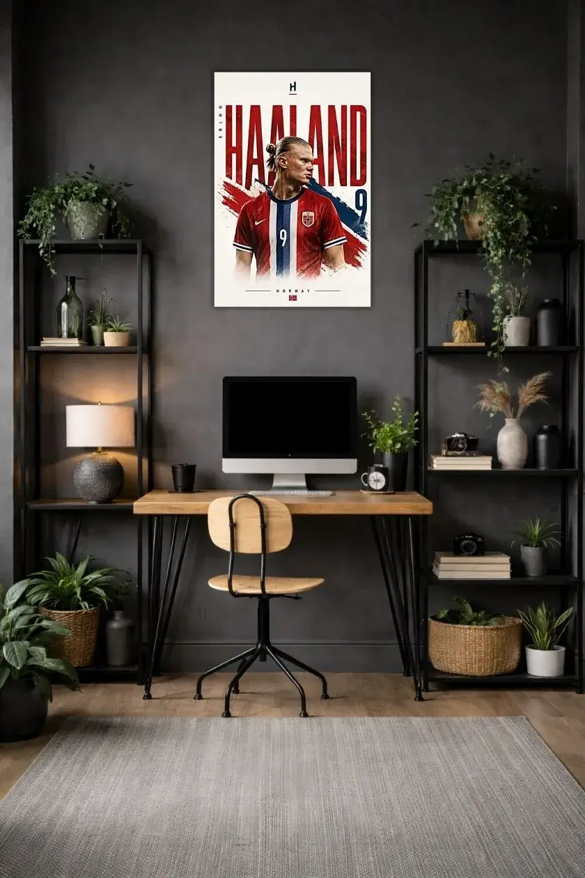Erling Haaland metal poster wall art in Pakistan