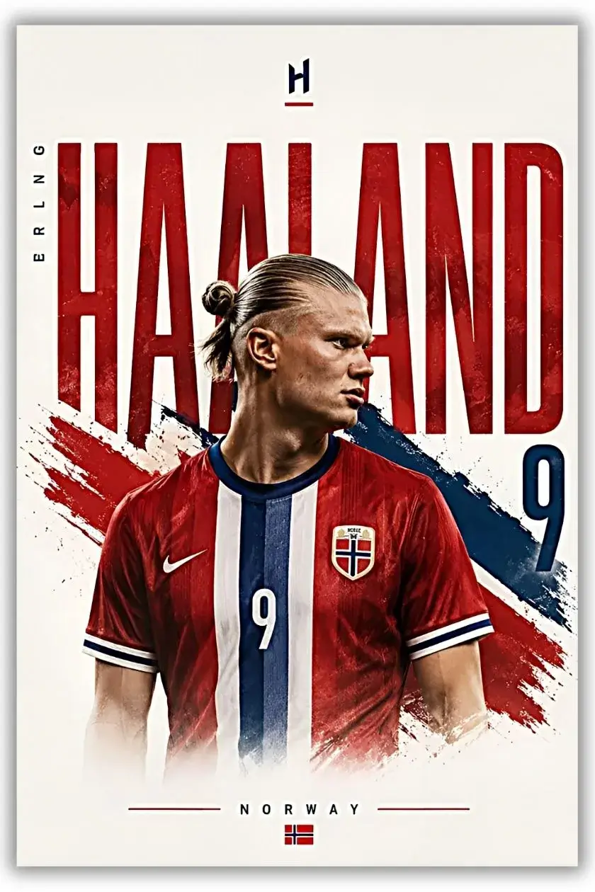 Erling Haaland metal poster wall art in Pakistan