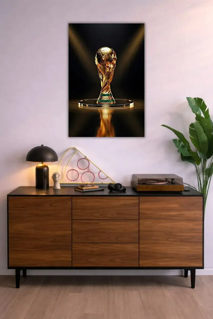 FIFA World Cup Trophy Metal Poster wall art in Pakistan