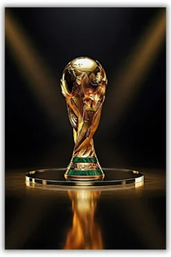 FIFA World Cup Trophy Metal Poster wall art in Pakistan