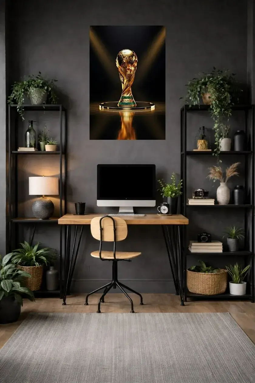 FIFA World Cup Trophy Metal Poster wall art in Pakistan