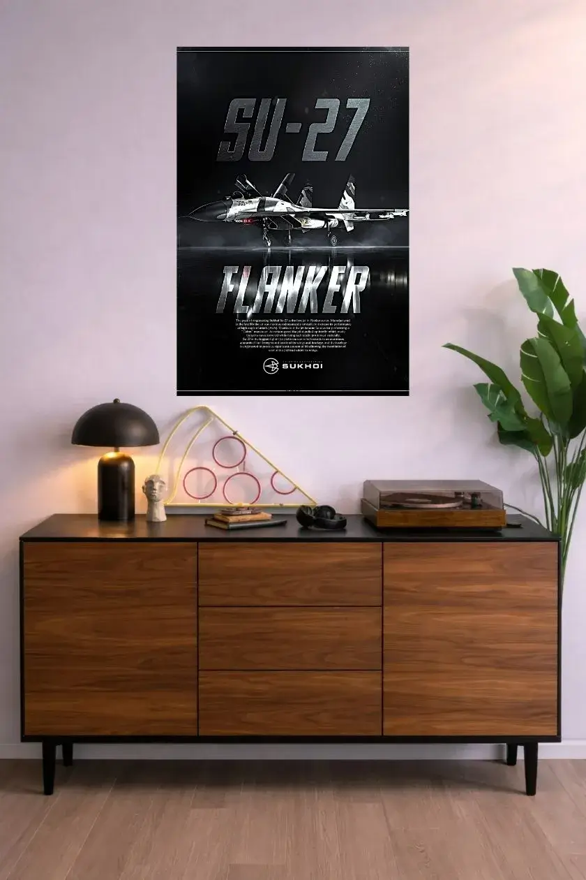 Flanker Su-27 Metal Poster wall art in Pakistan