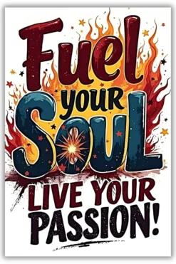 Fuel your soul metal poster wall art in Pakistan