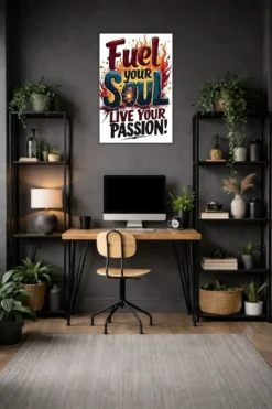 Fuel your soul metal poster wall art in Pakistan
