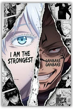 Gojo X Sukuna metal poster wall art in Pakistan
