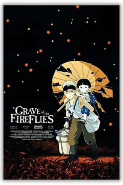 Grave of the Fireflies metal poster wall art in Pakistan