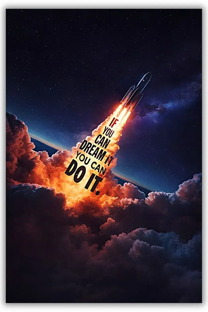 If You Can Dream It You Can Do It Metal Poster wall art in Pakistan