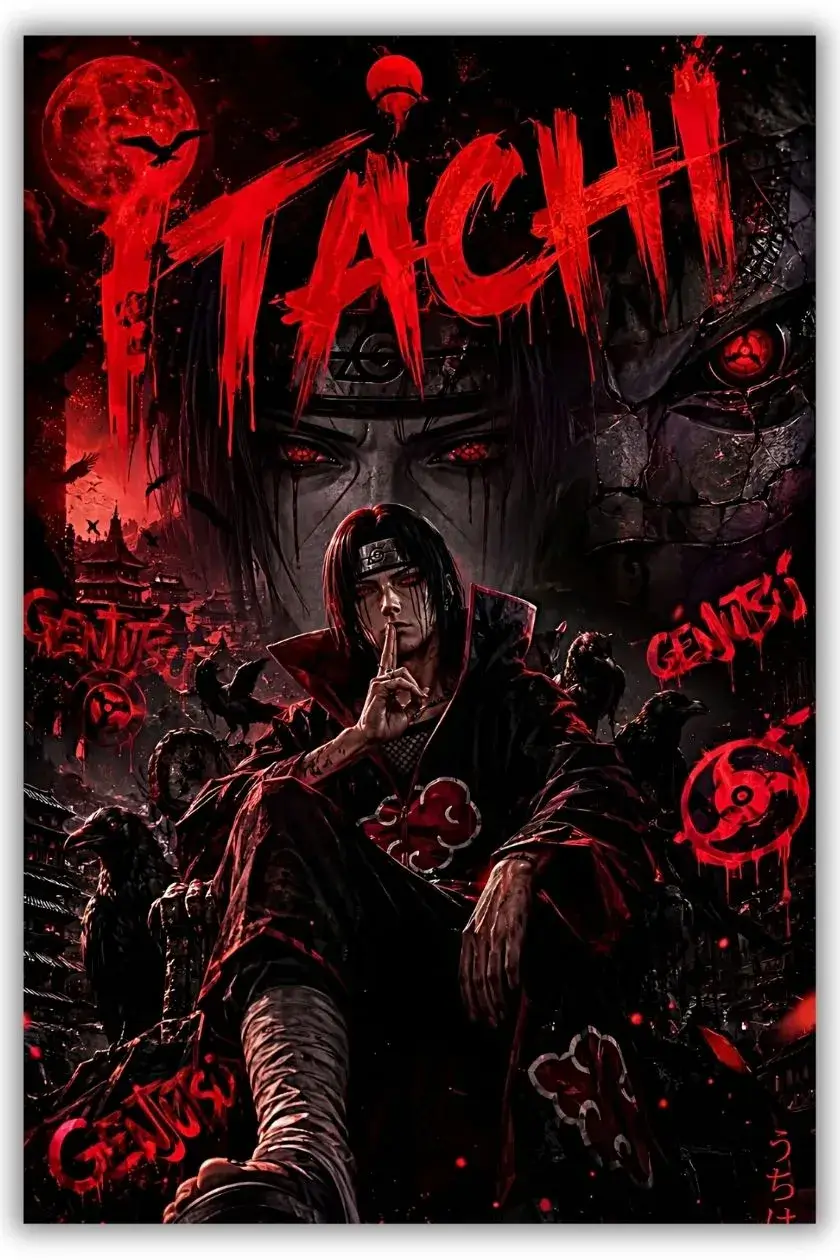 Naruto: Itachi Uchiha Metal Poster wall art in Pakistan