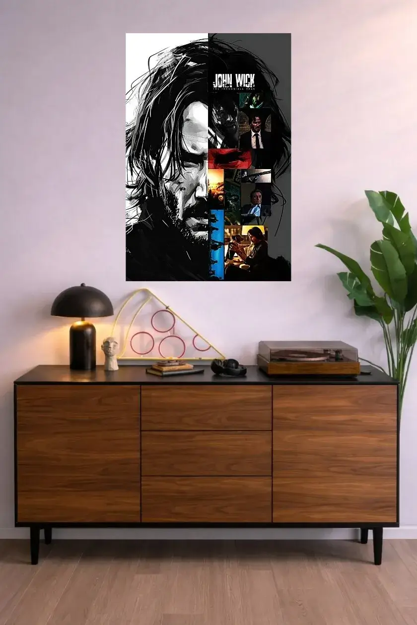 Jhon Wick Metal Poster wall art in Pakistan
