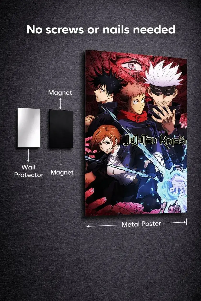 Jujutsu Kaisen Metal Poster wall art in Pakistan