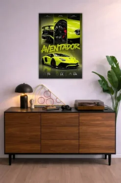 Lamborghini Aventador Metal Poster wall art in Pakistan