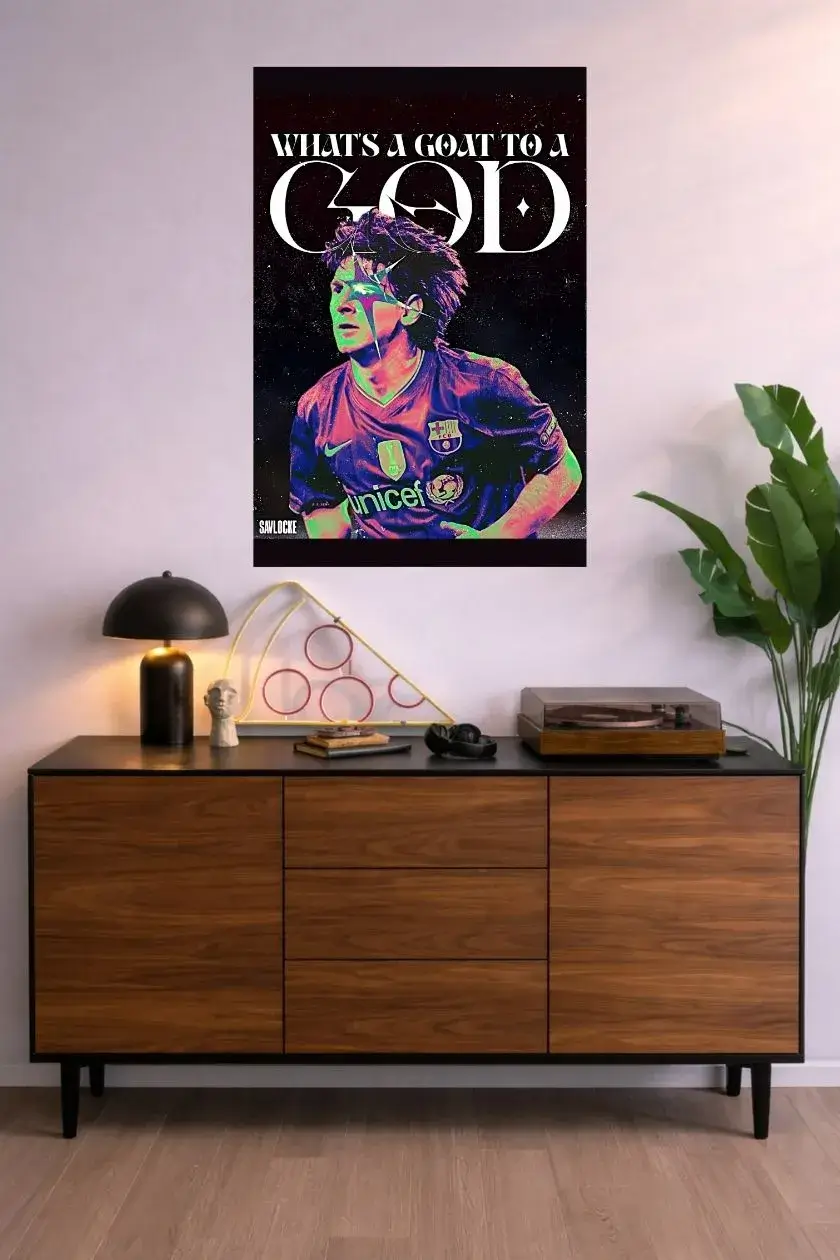Lionel Messi Metal Poster wall art in Pakistan