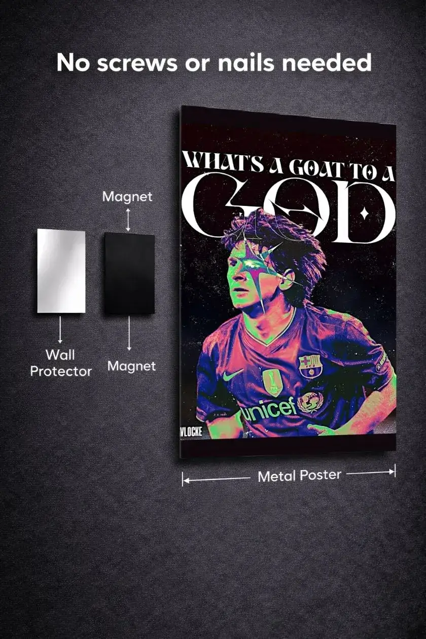 Lionel Messi Metal Poster wall art in Pakistan