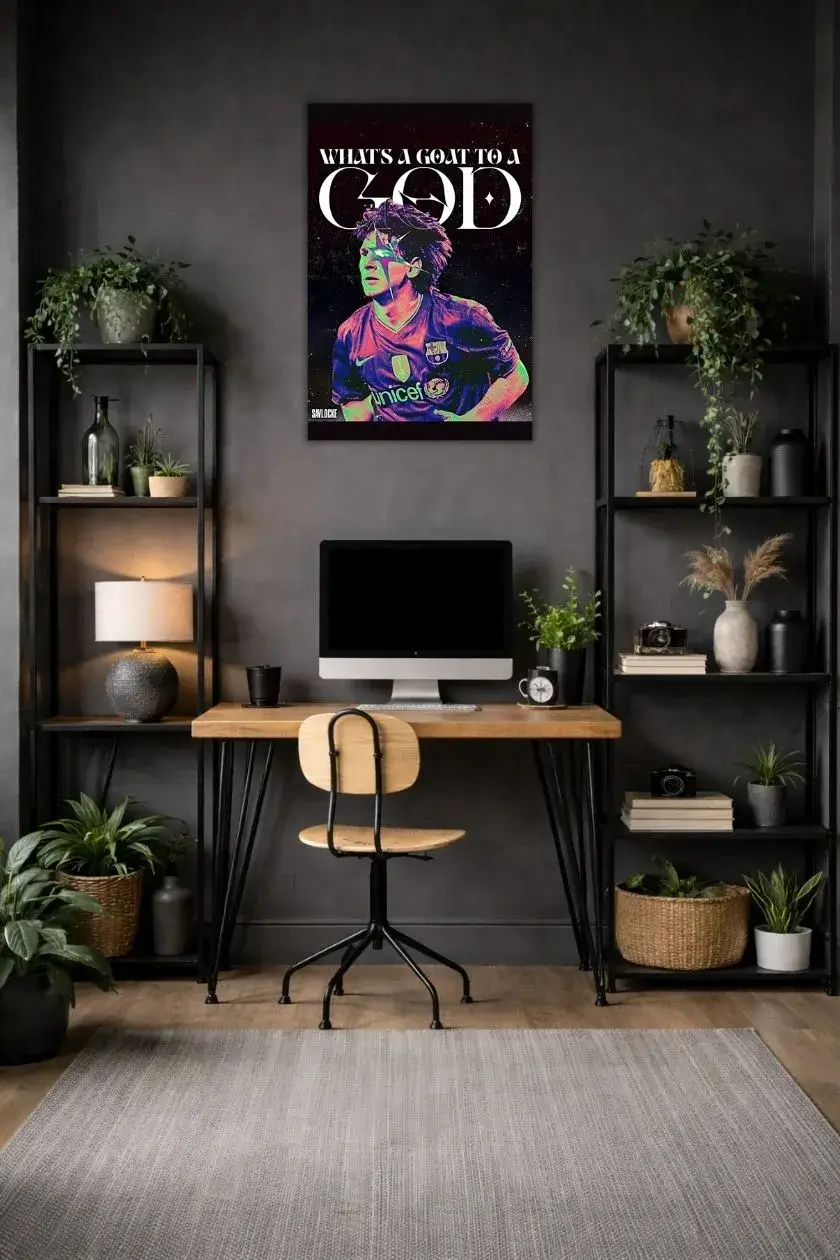 Lionel Messi Metal Poster wall art in Pakistan