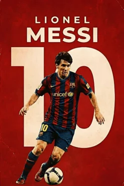 Lionel Messi Metal Poster wall art in Pakistan