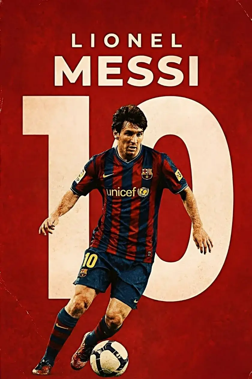 Lionel Messi Metal Poster wall art in Pakistan