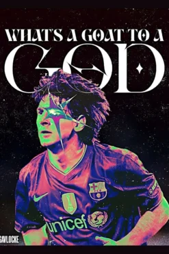 Lionel Messi Metal Poster wall art in Pakistan