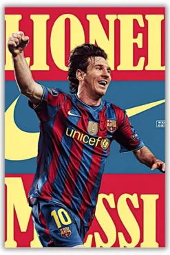 Lionel Messi Metal Poster wall art in Pakistan