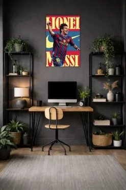 Lionel Messi Metal Poster wall art in Pakistan