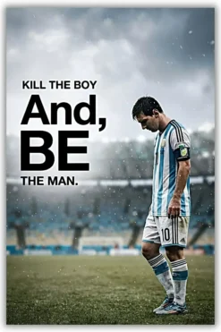 Lionel Messi Metal Poster wall art in Pakistan