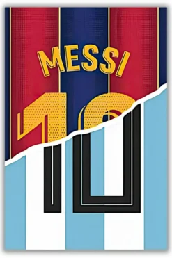 Lionel Messi Metal Poster wall art in Pakistan