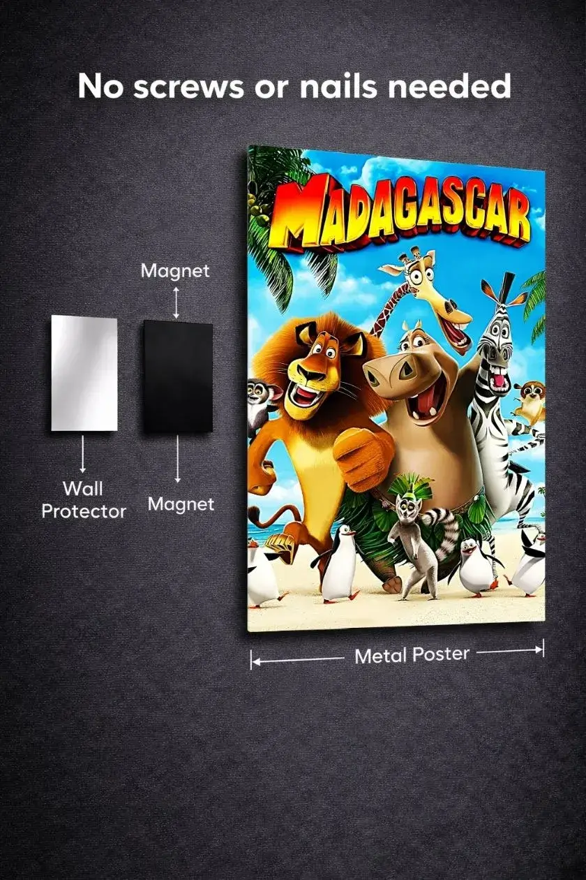 Madagascar Metal Poster wall art in Pakistan