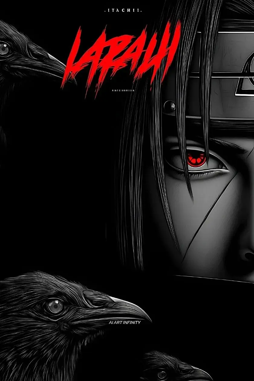 Naruto: Itachi Uchiha Metal Poster wall art in Pakistan