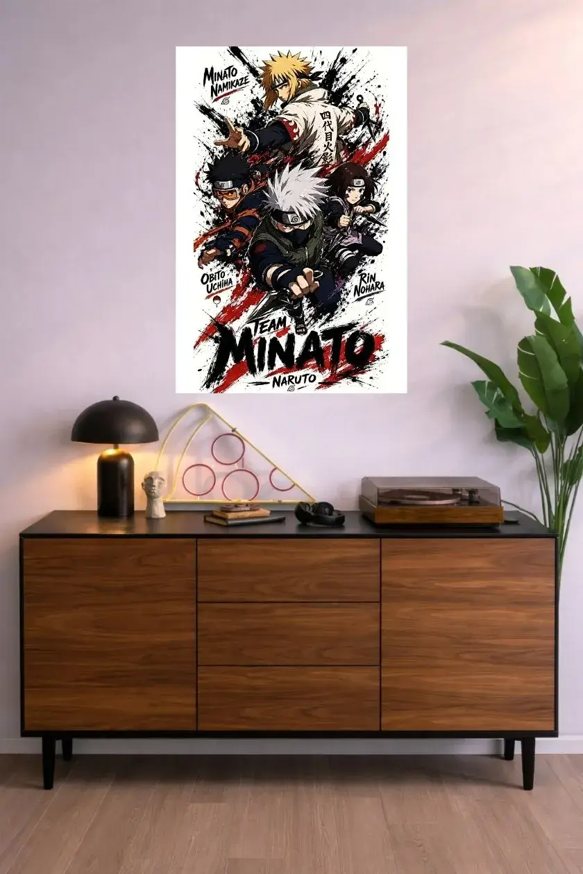 Naruto: Team Minato Metal Poster wall art in Pakistan