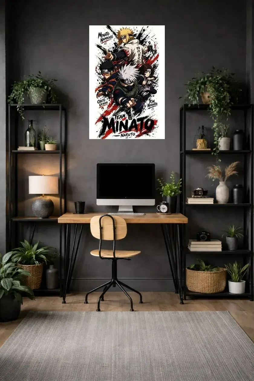 Naruto: Team Minato Metal Poster wall art in Pakistan
