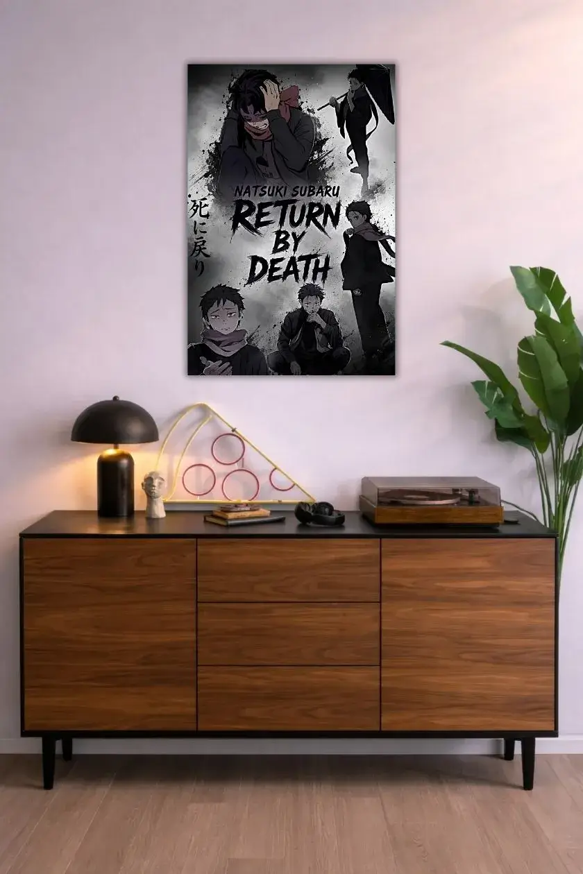 Natsuki Sabaru: Return By Death Metal Poster wall art in Pakistan