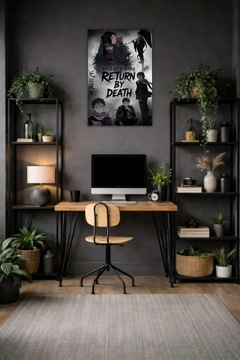 Natsuki Sabaru: Return By Death Metal Poster wall art in Pakistan
