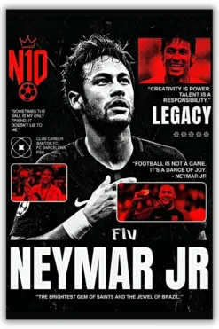 Neymar Jr Metal Poster wall art in Pakistan
