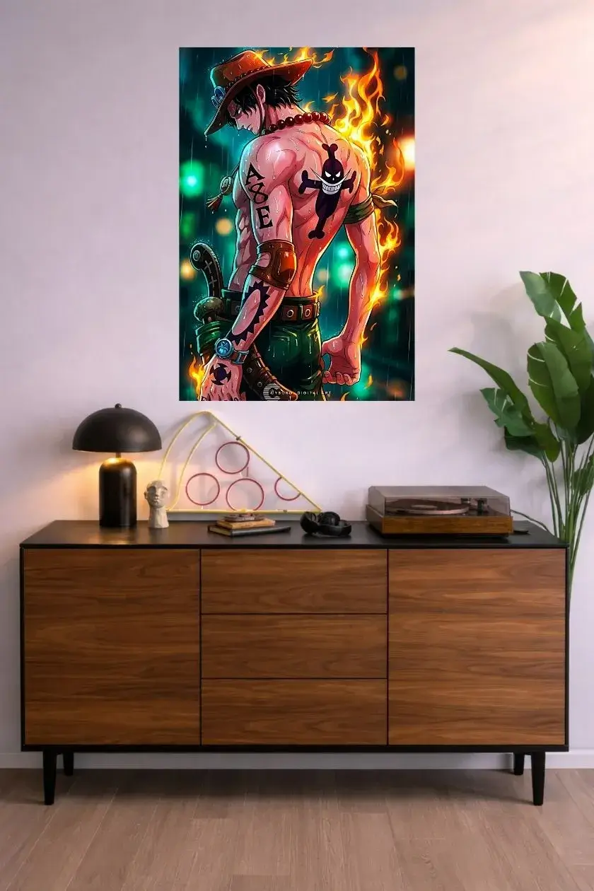 One Piece: Ace Metal Poster wall art in Pakistan