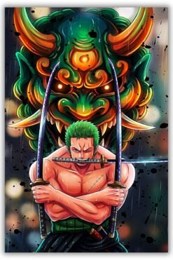 One Piece: Zoro Metal Poster wall art in Pakistan