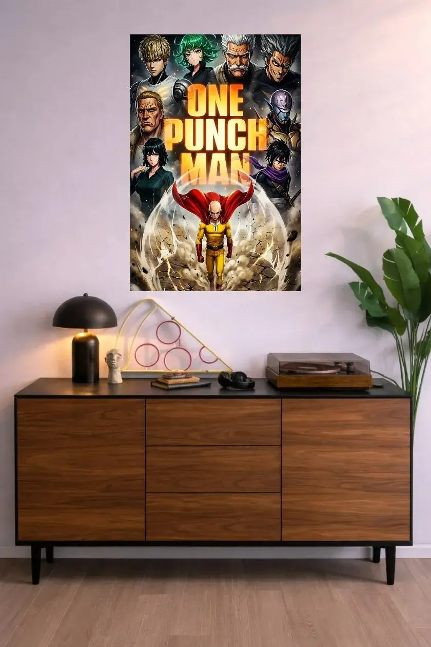 One Punch Man Metal Poster wall art in Pakistan